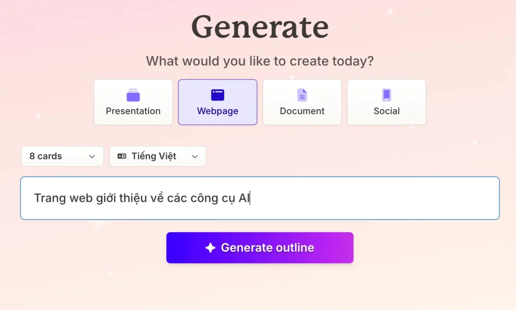 Tạo landing page bằng AI miễn phí!